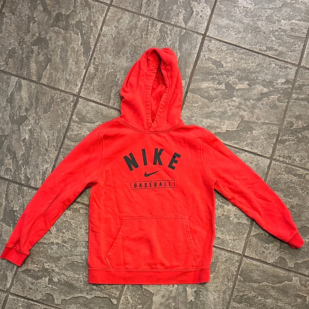 Nike Bright Red Baseball Hoodie